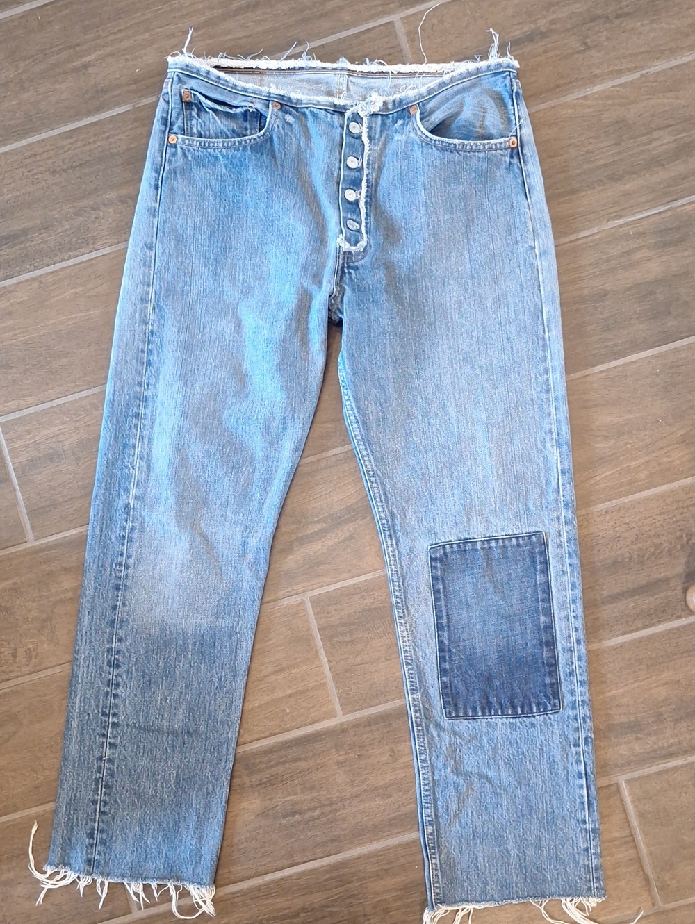 Vintage Levi's 501 Low Rise Patchwork Re-worked Jeans